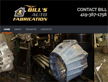 Tablet Screenshot of billsautofab.com